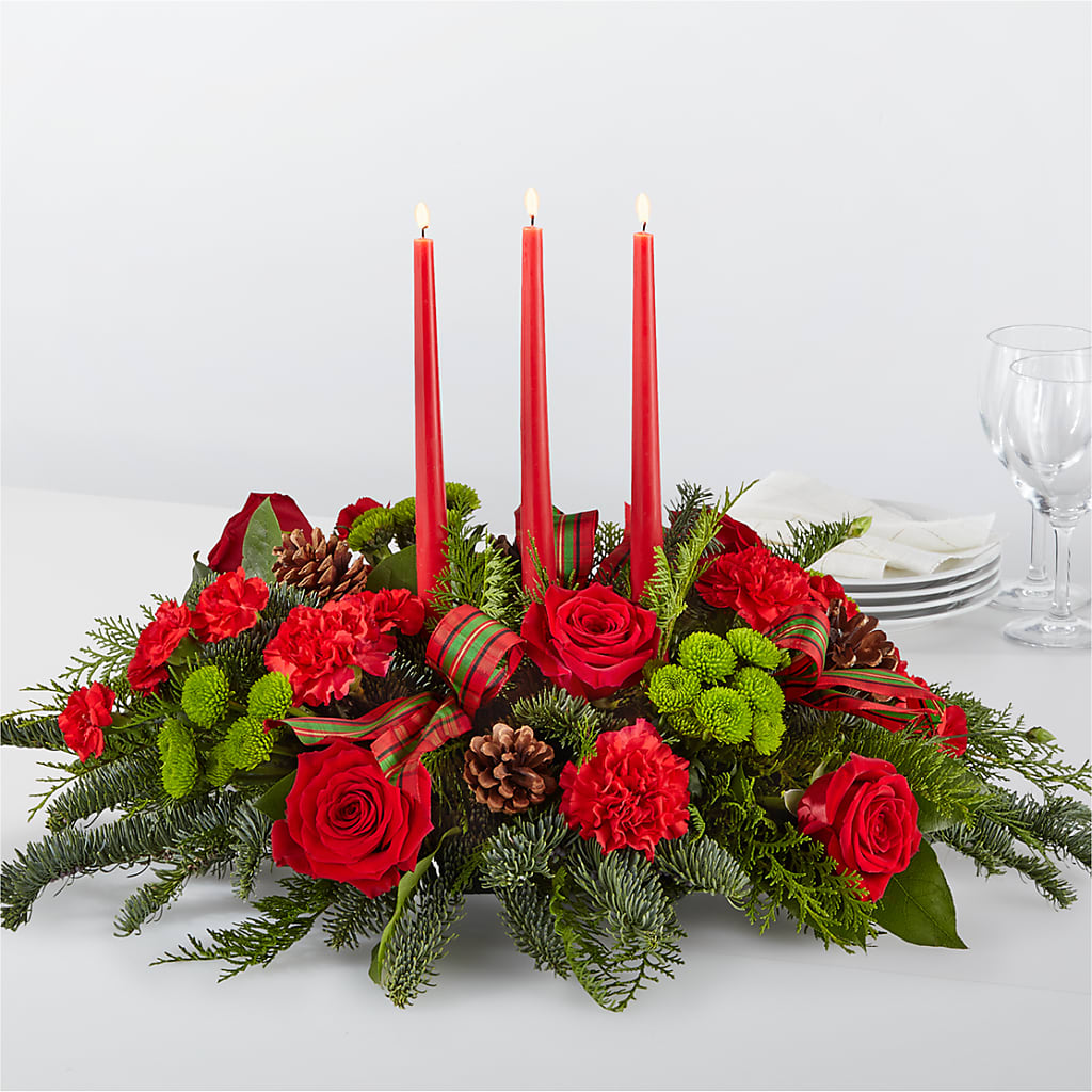 By the Candlelight Centerpiece – Upscale Flowers, Clayton NJ