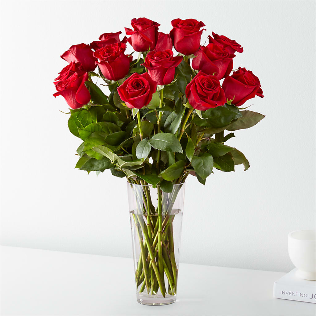 Long Stem Red Rose Bouquet – Upscale Flowers, Clayton NJ