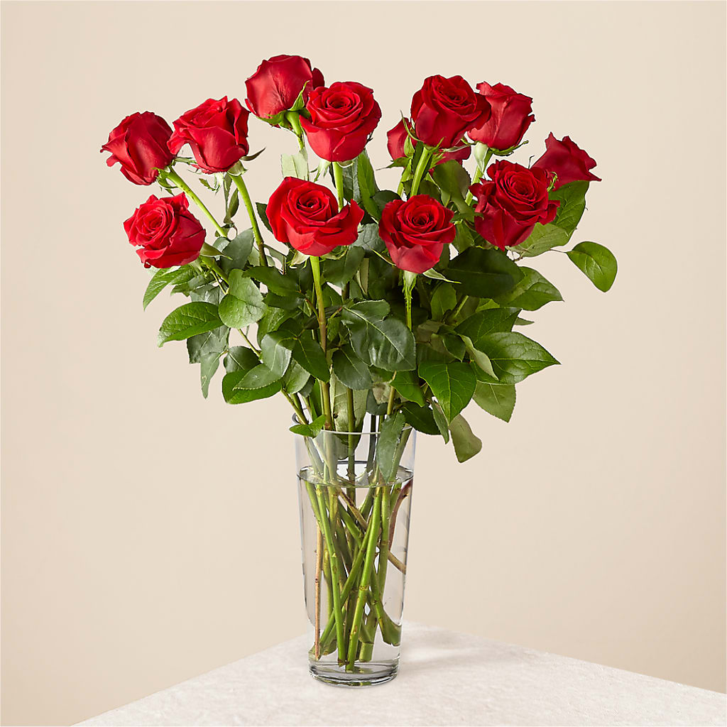 Long Stem Red Rose Bouquet – Upscale Flowers, Clayton NJ