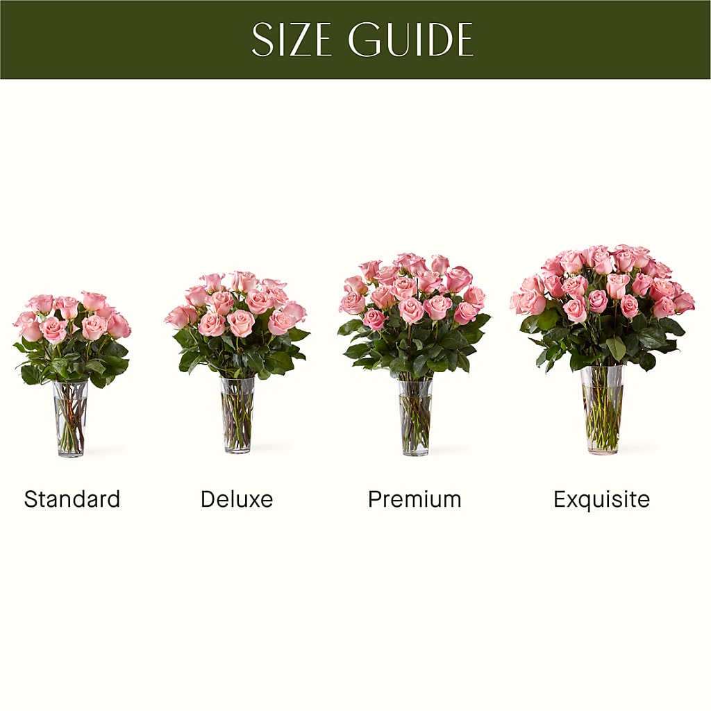 Long Stem Pink Rose Bouquet – Upscale Flowers, Clayton NJ