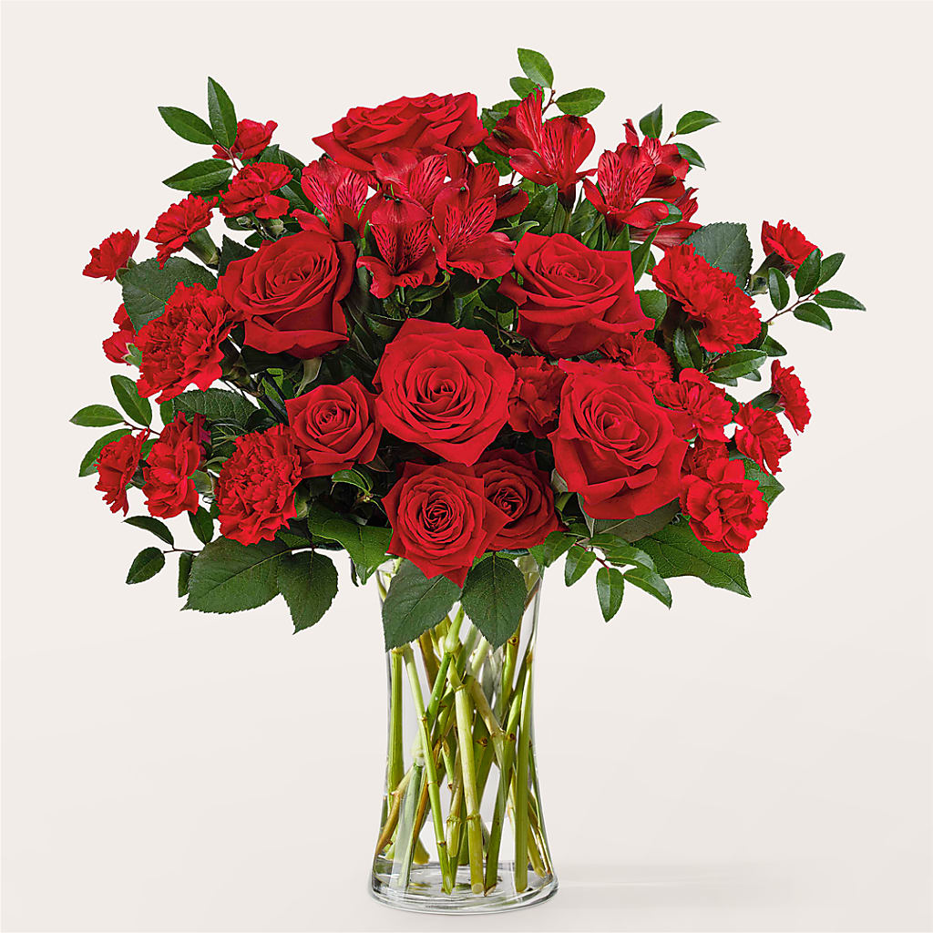 Brilliant Ruby Bouquet – Upscale Flowers, Clayton NJ