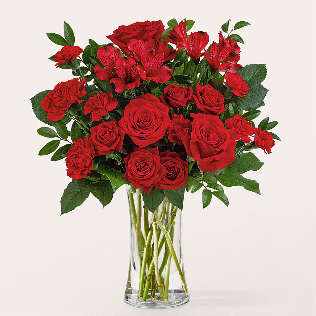 Brilliant Ruby Bouquet – Upscale Flowers, Clayton NJ