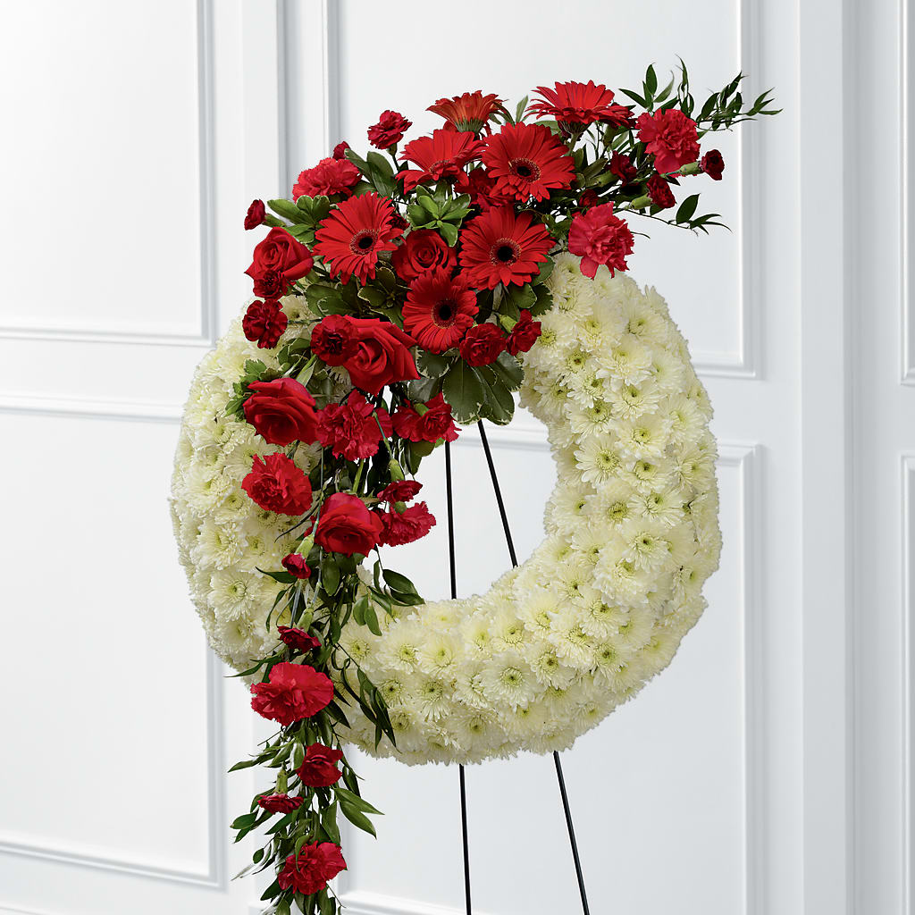 Graceful Tribute Wreath – Upscale Flowers, Clayton NJ