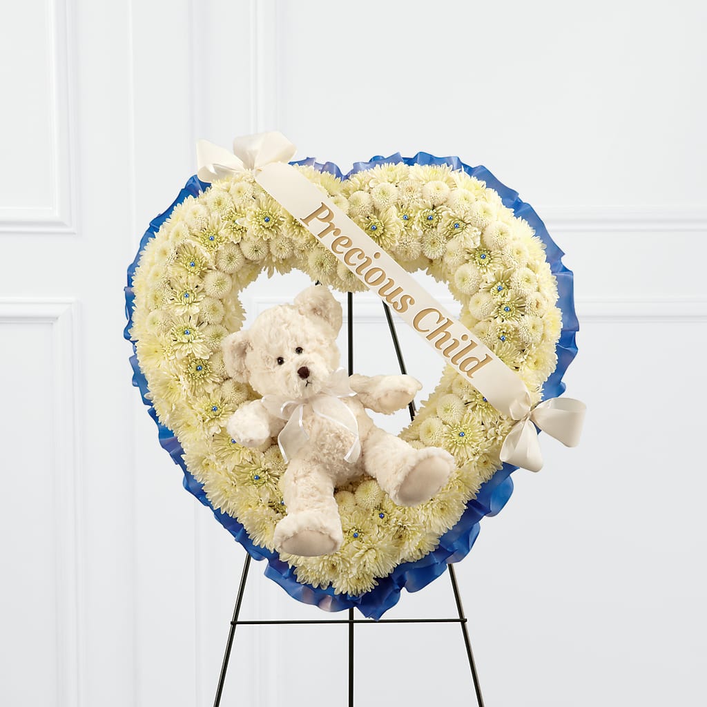 Precious Child Standing Heart – Upscale Flowers, Clayton NJ