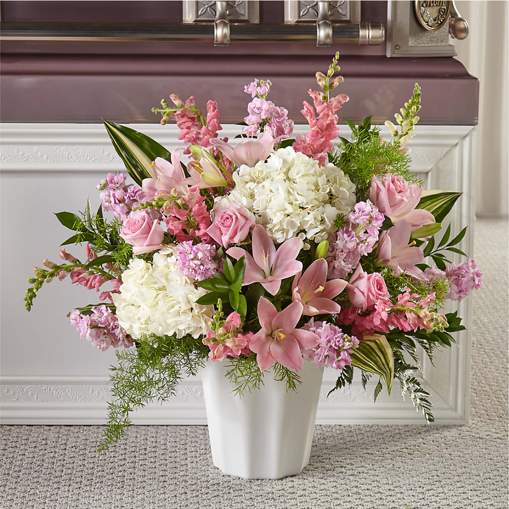 Simply Serene Floor Basket – Upscale Flowers, Clayton NJ