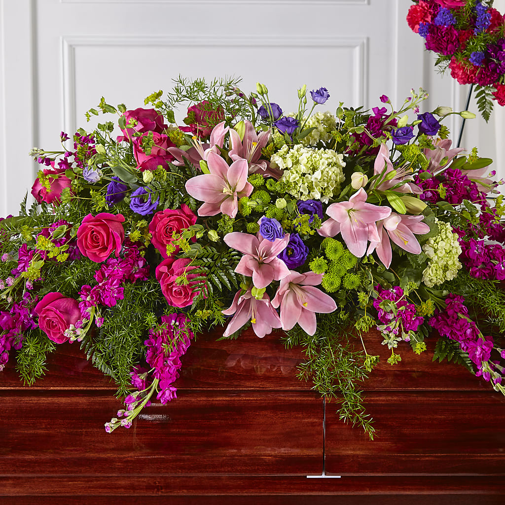 Radiant Tribute Casket Spray – Upscale Flowers, Clayton NJ