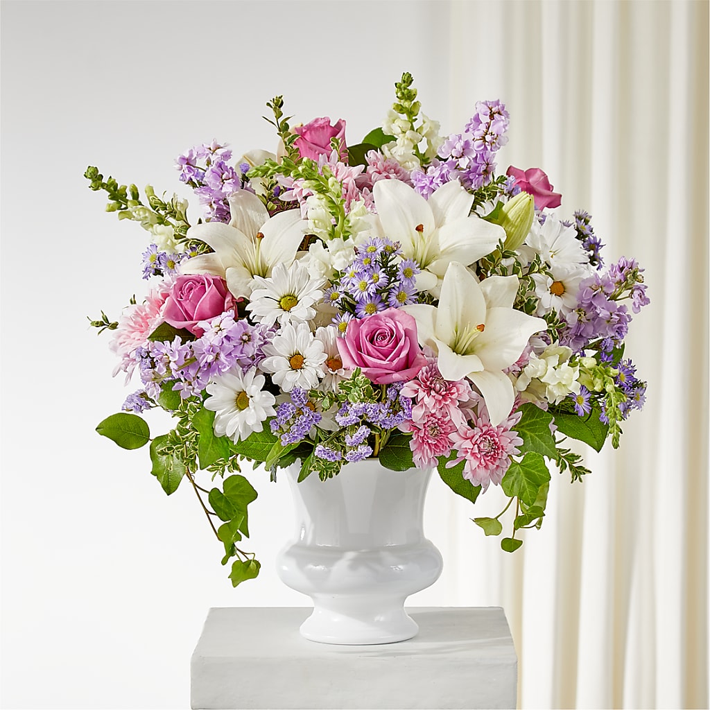 Remarkable Life Urn Arrangement – Upscale Flowers, Clayton NJ
