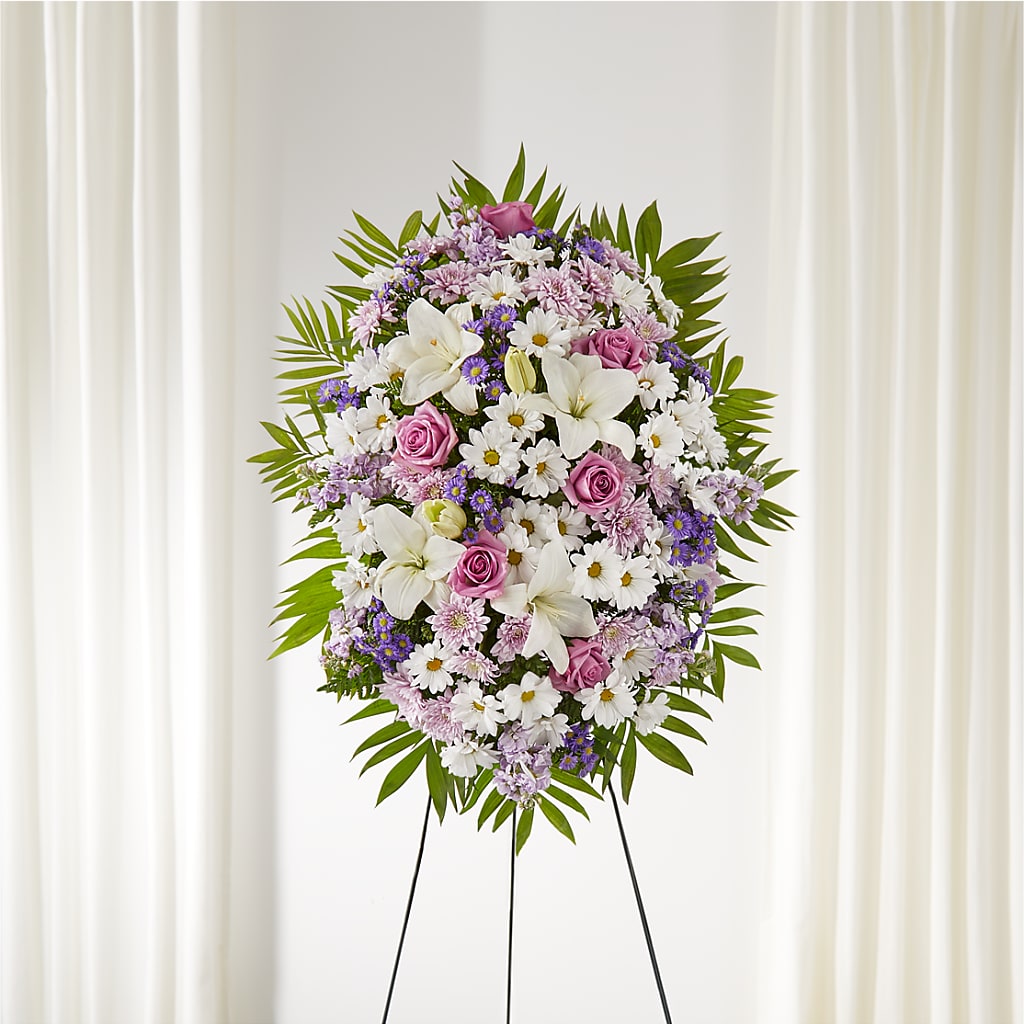 Surrounded by Love Standing Spray – Upscale Flowers, Clayton NJ