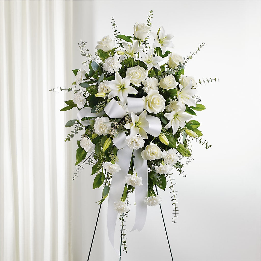 With Care Standing Spray – Upscale Flowers, Clayton NJ