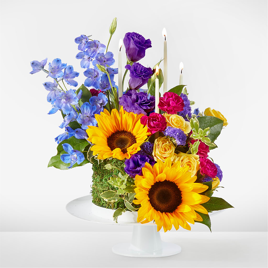 Star of the Day Floral Cake – Upscale Flowers, Clayton NJ