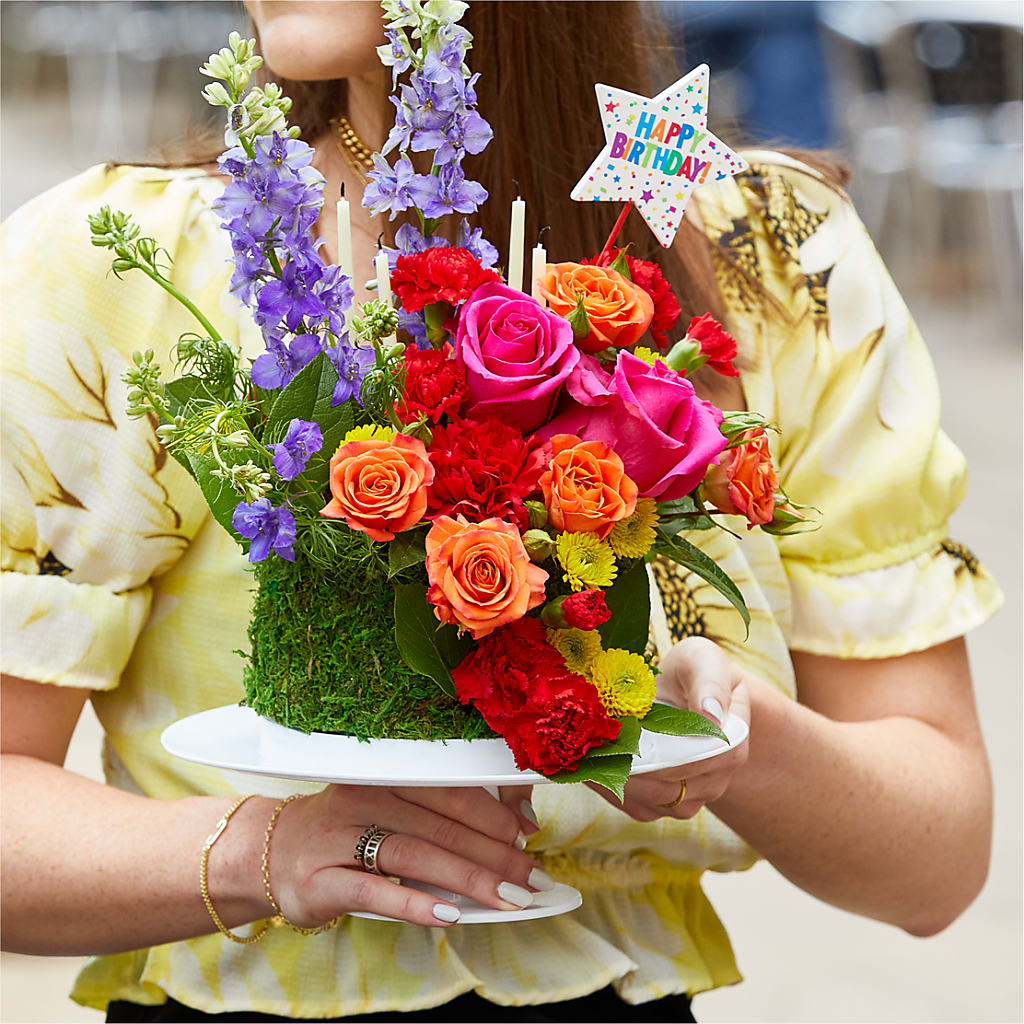 Best Year Yet Floral Cake – Upscale Flowers, Clayton NJ