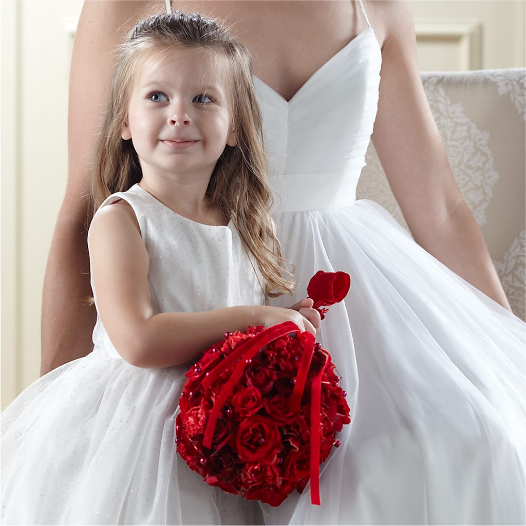 Pure at Heart Flower Girl Arrangement – Upscale Flowers, Clayton NJ