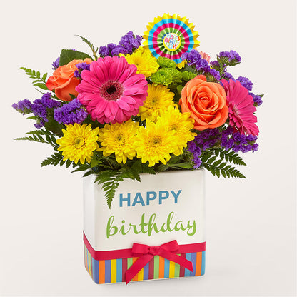 Birthday Brights Bouquet –  Upscale Flowers, Clayton NJ
