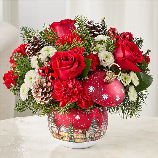 Christmas Carols Ornament –  Upscale Flowers, Clayton NJ
