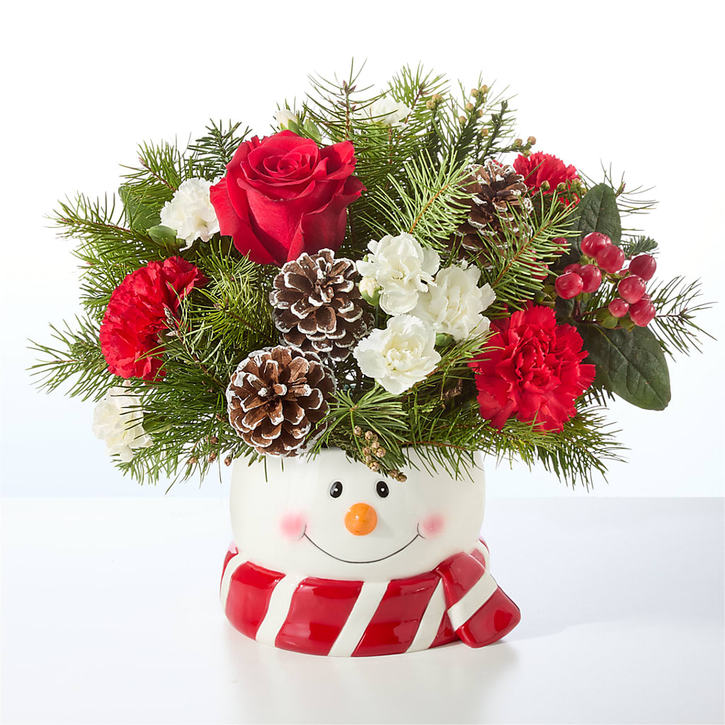 Jolly Snowman Bouquet –  Upscale Flowers, Clayton NJ