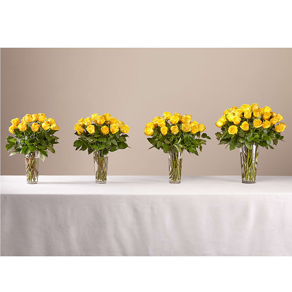 Long Stem Yellow Rose Bouquet –  Upscale Flowers, Clayton NJ