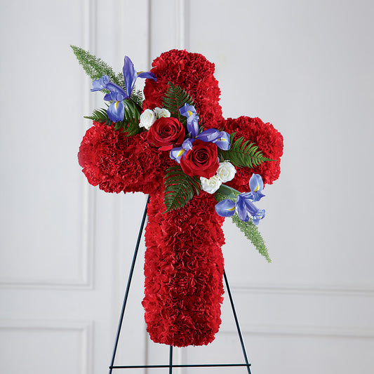 Faithful Hero Floral Cross –  Upscale Flowers, Clayton NJ