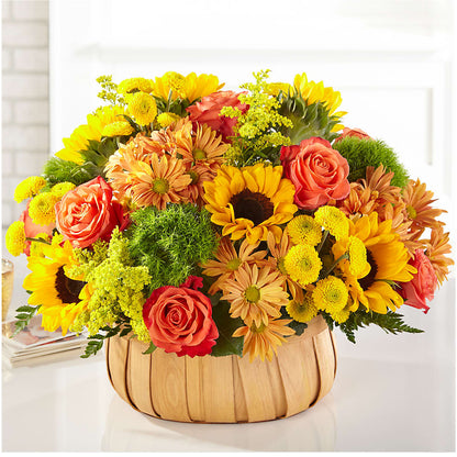 Harvest Sunflower Basket –  Upscale Flowers, Clayton NJ