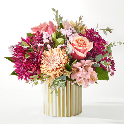 Berry Cobbler Bouquet with Ivory Vase –  Upscale Flowers, Clayton NJ