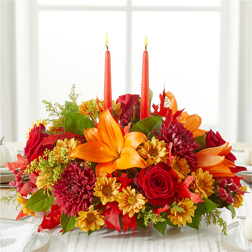 Autumn's Embrace Centerpiece –  Upscale Flowers, Clayton NJ
