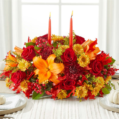 Autumn's Embrace Centerpiece –  Upscale Flowers, Clayton NJ