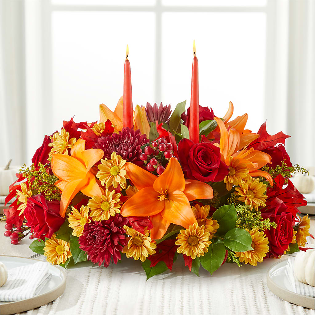 Autumn's Embrace Centerpiece –  Upscale Flowers, Clayton NJ