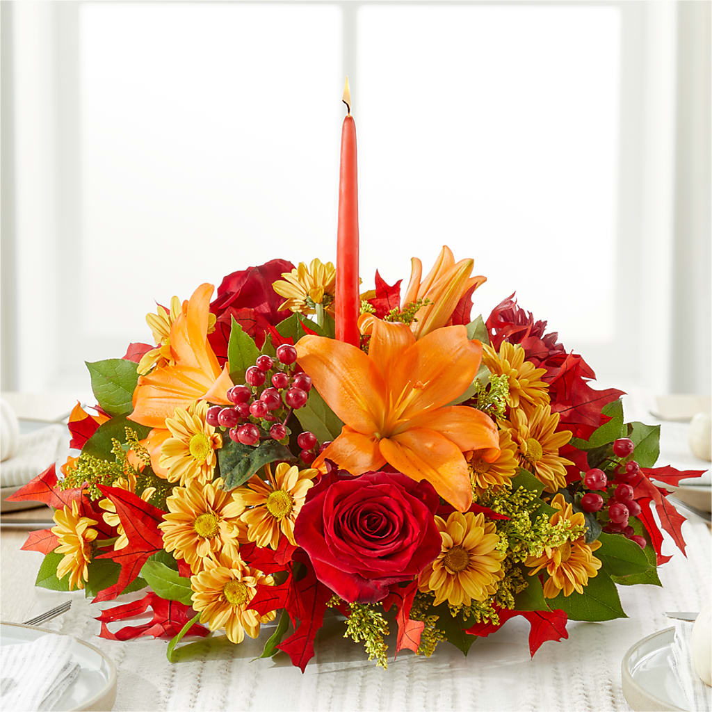 Autumn's Embrace Centerpiece –  Upscale Flowers, Clayton NJ